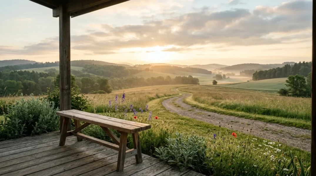 Peaceful Sunday sunrise representing hope, gratitude, and strength